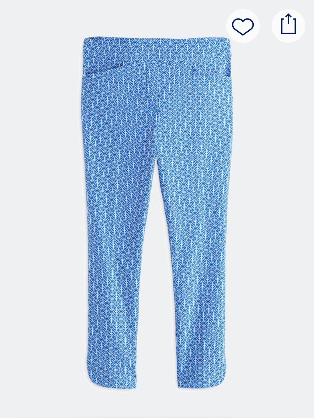 Tribal Blue Geometric Capris